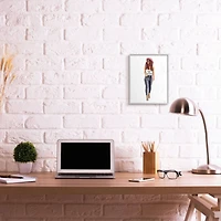 Stupell Industries Girl Power Phrase Fashionista Framed Wall Art