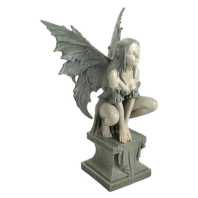 Design Toscano® 17" Large Celtic Fairy's Perilous Perch Garden Statue