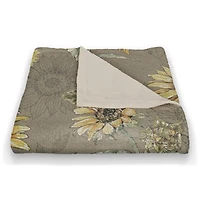Sunflower Pattern Coral Fleece Blanket