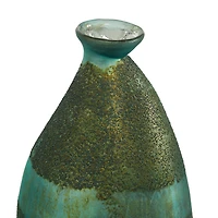 Green Glass Rustic Vase Set