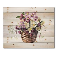 Designart - Bouquet From Meadow Flowers In The Basket