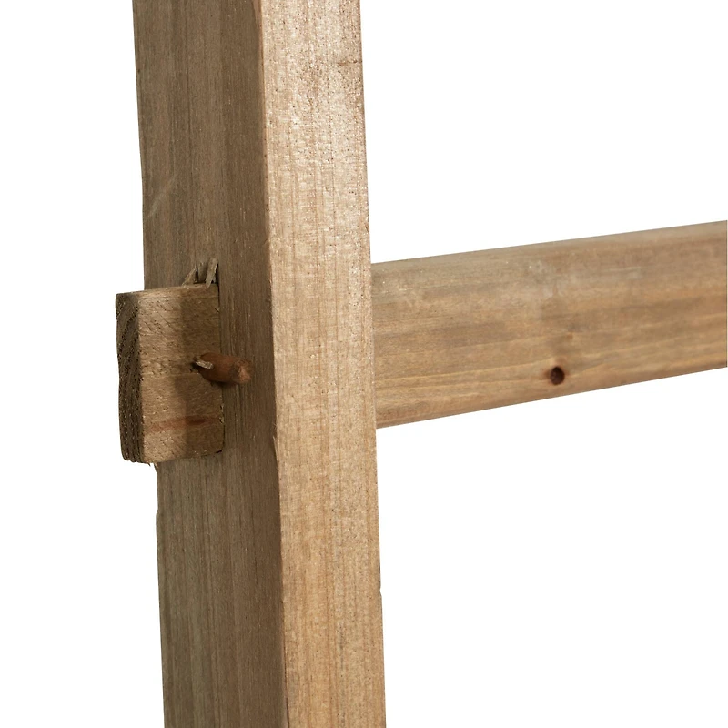 Brown Wood Natural Ladder Set