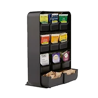 Mind Reader Black Tea Bag holder and Condiment Organizer