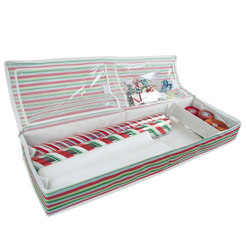 DII® Holiday Stripe Wrap Paper Storage