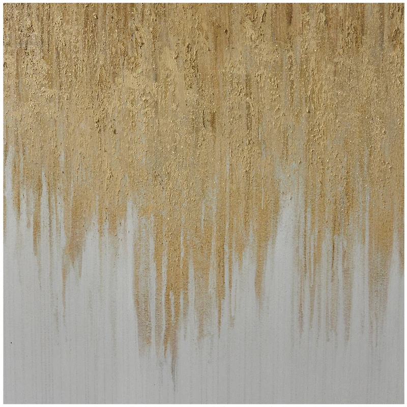 Gold Canvas Ombre Geode Framed Wall Art with Gold Frame Set of 3 32", 16", 16"