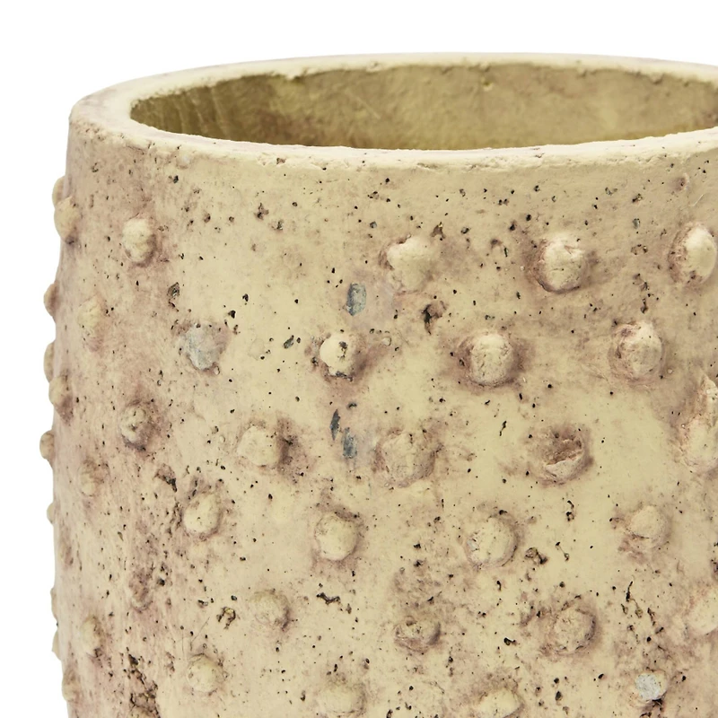 Hello Honey® 9'' Distressed Finish Sandstone Hobnail Planter