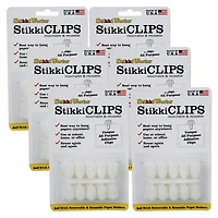 StikkiCLIPS™ White, 6 Packs of 120