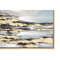 Blue Contemporary Beach Canvas Wall Art