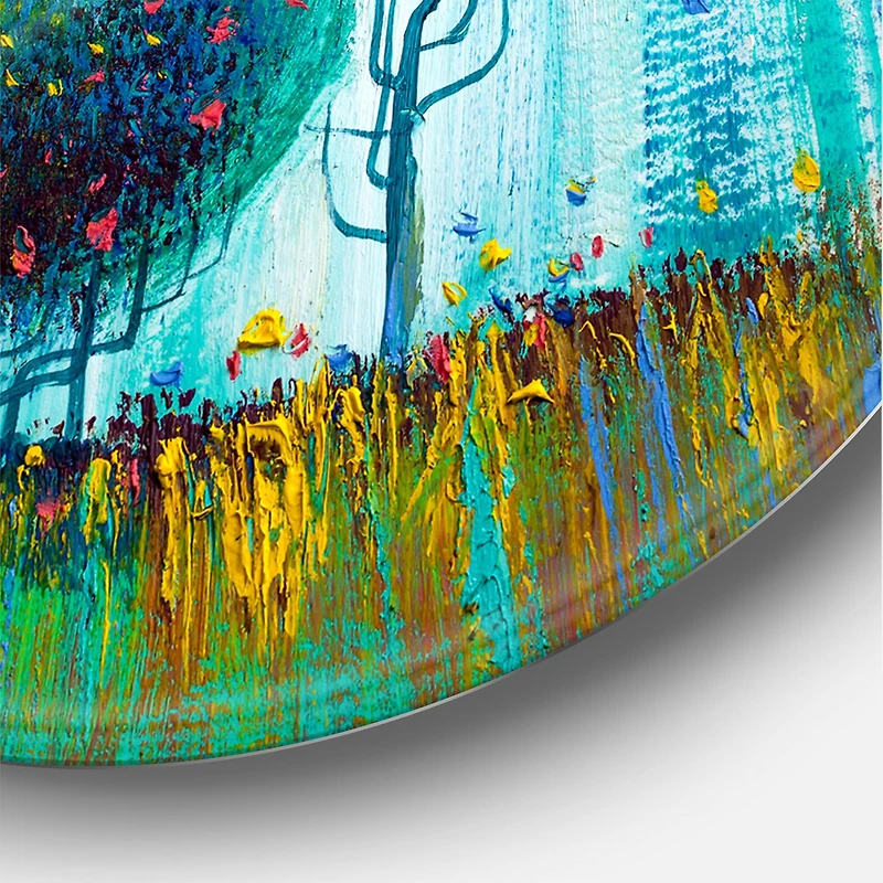 Designart - Colourful Trees Impressionist Landscape II