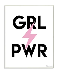 Stupell Industries lulusimonSTUDIO Girl Power Wooden Wall Plaque