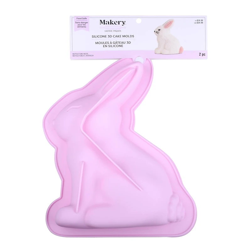 Easter Bunny Silicone 3D Cake Molds by Makery™