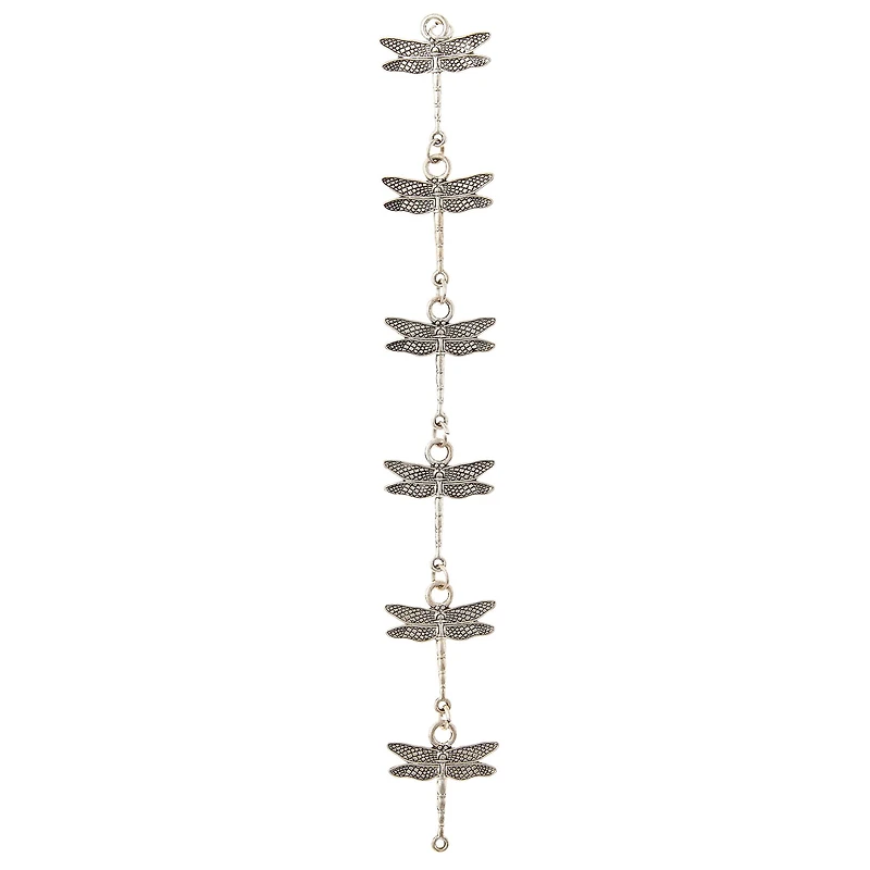 Silver Plated Dragonfly Connectors, 28mm by Bead Landing™