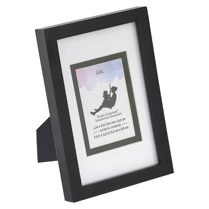 Simply Essentials™ Black Linear Frame with Double Mat by Studio Décor