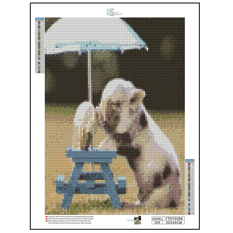 Sparkly Selections Piglet Eating Ice-Cream Diamond Art Kit, Square Diamonds