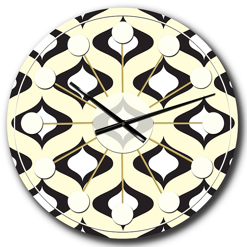 Designart 'Retro Pattern Abstract Design Xiv Mid-Century Modern Wall Clock