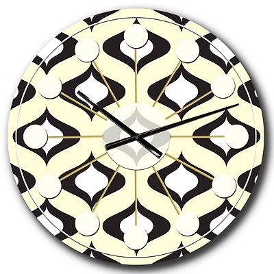 Designart 'Retro Pattern Abstract Design Xiv Mid-Century Modern Wall Clock