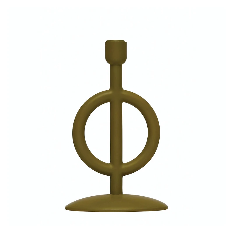 Hello Honey® 15" Green Circle Taper Candle Holder