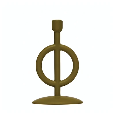 Hello Honey® 15" Green Circle Taper Candle Holder