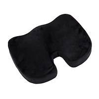 Mind Reader 18" Black Back Relief Memory Foam Seat Cushion