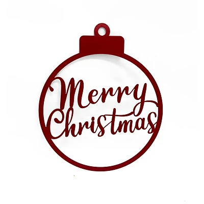 19" Red Merry Christmas Ornament Wall Sign by Ashland®