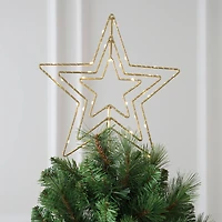 12" Gold Metal Star Lighted Tree Topper by Ashland®