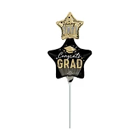14" Stripes Grad Stars Foil Stick Balloon