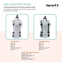 Dritz® Twin-Fit Medium Dress Form with Adjustable Tri-Pod Stand