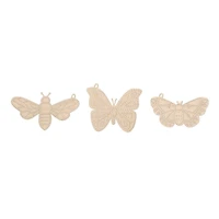 Leisure Arts® Beginner Insect Shapes 3 Piece Wood Stitchery Ornament Kit