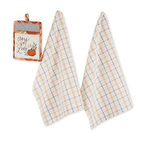 DII® Crazy Pumpkin Lady Potholder & Dishtowel Set