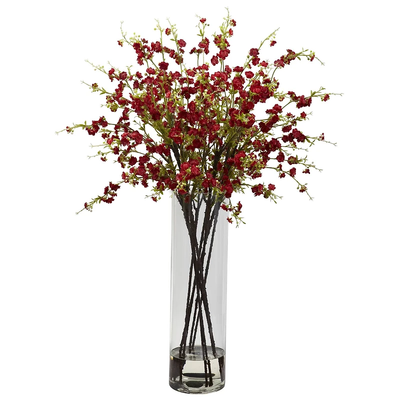 38" Red Giant Cherry Blossom Arrangement in Vase