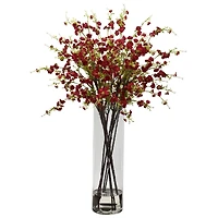 38" Red Giant Cherry Blossom Arrangement in Vase