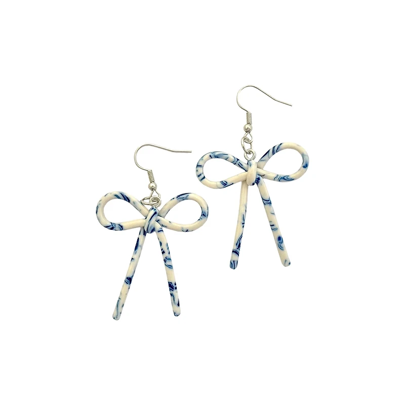 Blue Moon Studio™ Blue & White Acrylic Bow Charms, 2ct.