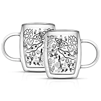 JoyJolt® Star Wars™ 5.4oz. Mandalorian The Child All Around Glass Mug Set, 2ct.