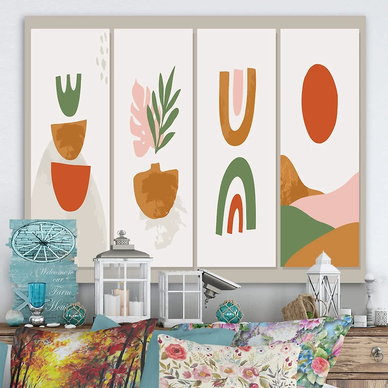 Designart - Minimalistic Compostion of Organic Shapes VI