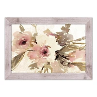 Pink Flowers 24" x 16" Western White Framed Print