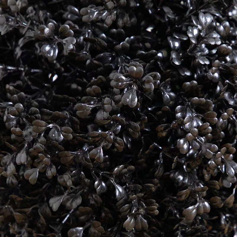 3ft. UV Resistant Artificial Halloween Black Triple Ball Boxwood Topiary (Indoor/Outdoor)