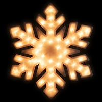 20" Lighted Snowflake Christmas Window Silhouette Décor