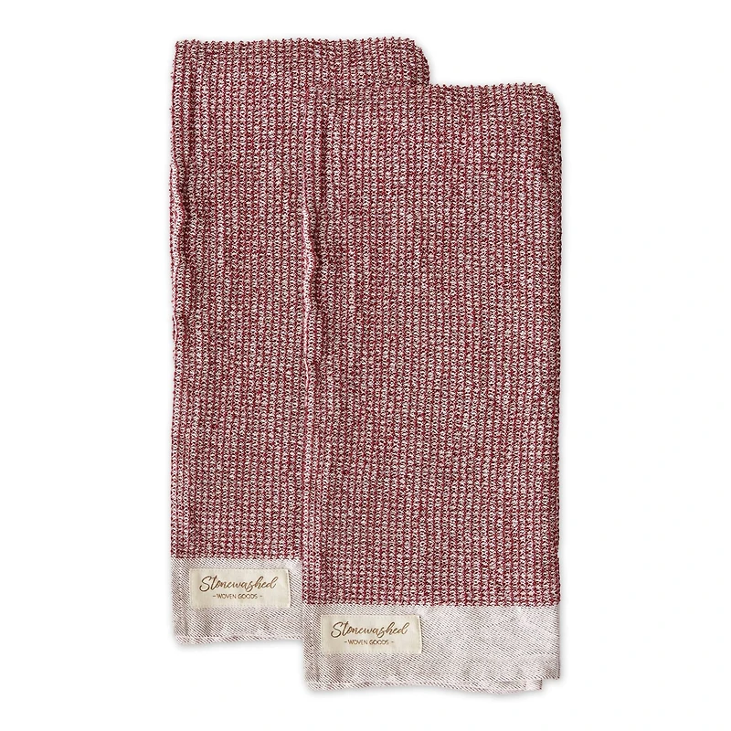 DII® Redwood Washed Waffle Dish Towels, 2ct.