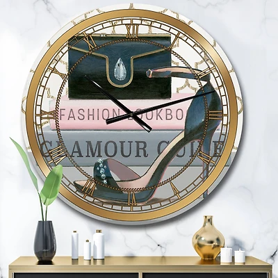 Designart 'Glam Fashion High Heels Vi Glam Wall Clock