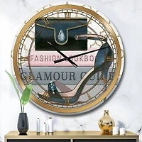 Designart 'Glam Fashion High Heels Vi Glam Wall Clock