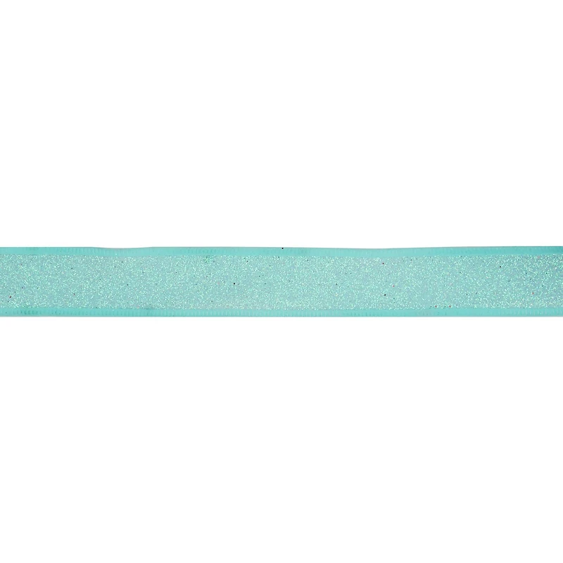 1.5" x 30ft. Turquoise Glitter Candy Wired Taffeta Ribbon by Celebrate It®
