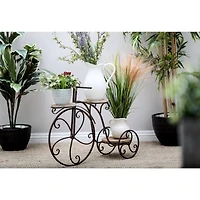 Brown Metal Farmhouse Bicycle Plantstand, 31" x 23"