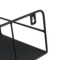 Honey Can Do Black Curved Metal Floating Shelf