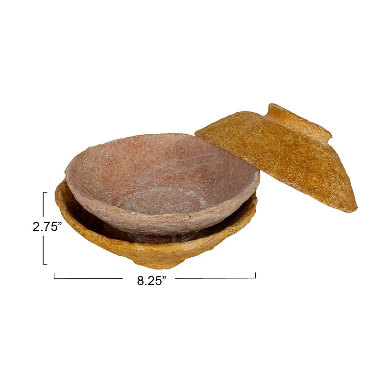 Hello Honey® 8.25" Round Paper Pulp Bowl Set, 3ct.