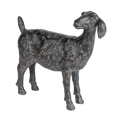 Hello Honey® 9.25" Black Standing Goat Accent Décor with Cast Iron Finish