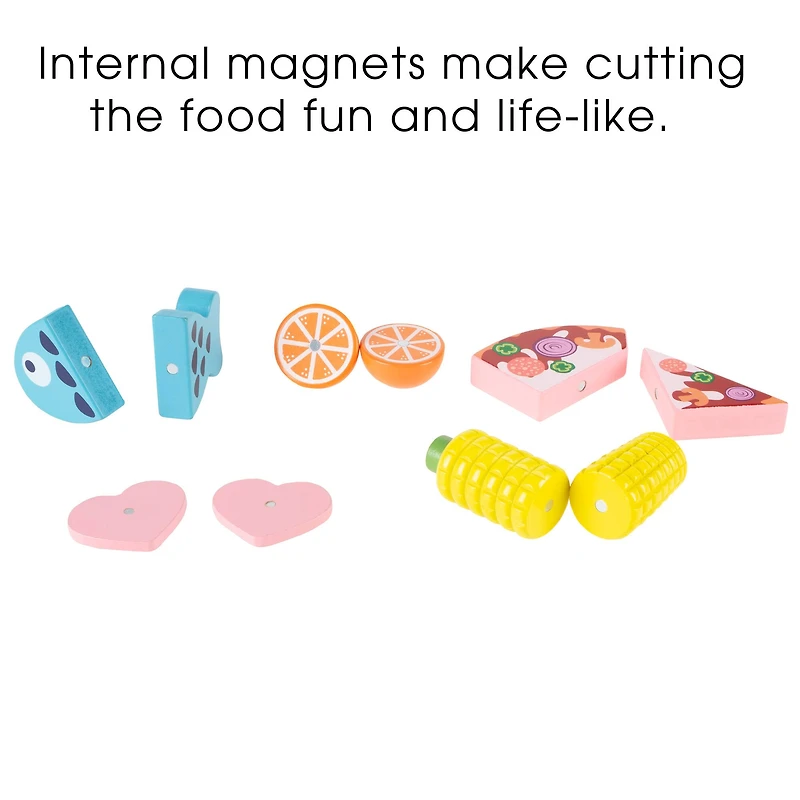 Toy Time Wooden & Magnetic Pretend Play Food Set