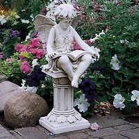 Design Toscano 21" The British Reading Fairy Garden Statue