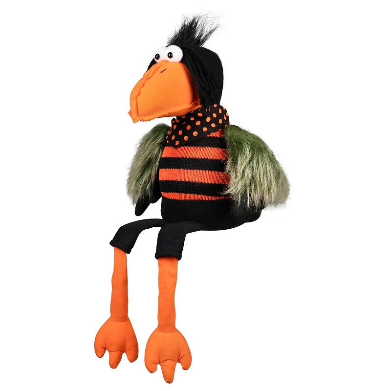 Plush Sitting Crow Halloween Figure - 17"