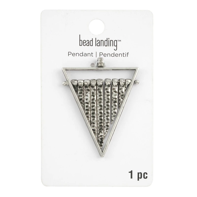 Rhodium Triangle Fringe Pendant by Bead Landing™