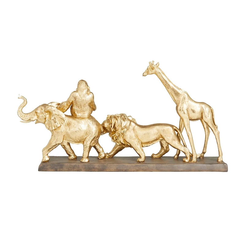 12" Gold Glam Jungle Sculpture